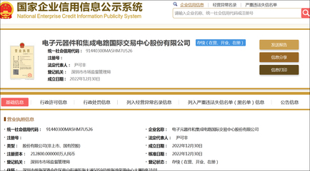 電子元器件和集成電路國際交易中心成立,注冊資本21.28億元